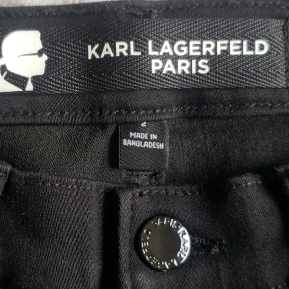 Karl Lagerfeld Paris "The Karl Skinny" Jeans Black SZ 2/26 - Picture 8 of 16